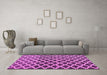 Machine Washable Abstract Pink Modern Rug in a Living Room, wshabs4875pnk