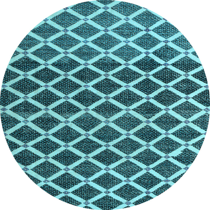 Round Abstract Light Blue Modern Rug, abs4875lblu