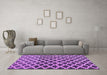 Machine Washable Abstract Purple Modern Area Rugs in a Living Room, wshabs4875pur