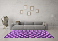 Machine Washable Abstract Purple Modern Rug, wshabs4875pur