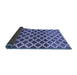 Sideview of Abstract Blue Modern Rug, abs4875blu