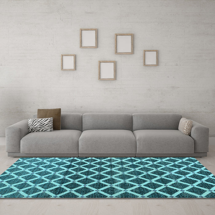 Machine Washable Abstract Light Blue Modern Rug in a Living Room, wshabs4875lblu