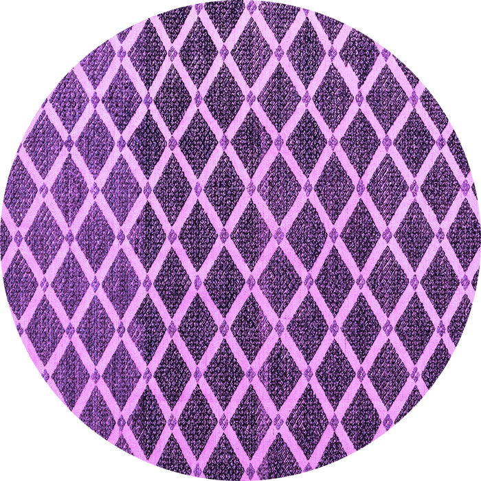 Round Abstract Purple Modern Rug, abs4875pur