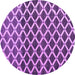 Round Abstract Purple Modern Rug, abs4875pur