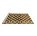 Sideview of Machine Washable Abstract Brown Modern Rug, wshabs4875brn