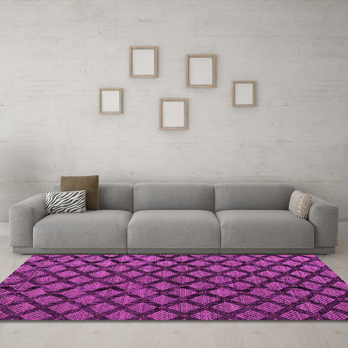 Machine Washable Abstract Pink Modern Rug in a Living Room, wshabs4876pnk