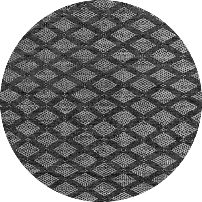 Round Abstract Gray Modern Rug, abs4876gry