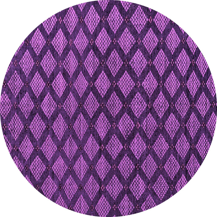 Round Machine Washable Abstract Purple Modern Area Rugs, wshabs4876pur
