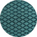 Round Machine Washable Abstract Light Blue Modern Rug, wshabs4876lblu