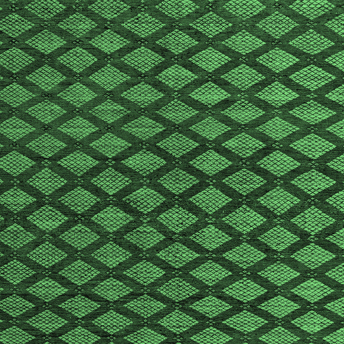 Square Abstract Emerald Green Modern Rug, abs4876emgrn