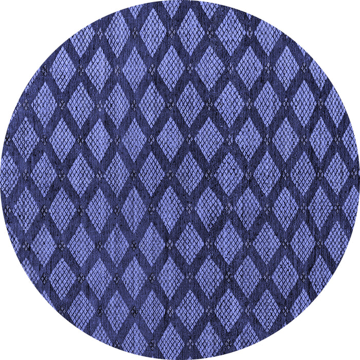 Round Machine Washable Abstract Blue Modern Rug, wshabs4876blu