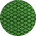 Round Abstract Green Modern Rug, abs4876grn