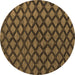 Round Abstract Brown Modern Rug, abs4876brn