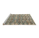 Sideview of Machine Washable Abstract Sandstone Brown Rug, wshabs4877