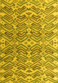 Abstract Yellow Modern Rug, abs4877yw