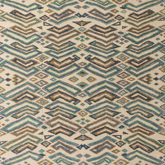 Square Abstract Sandstone Brown Modern Rug, abs4877