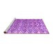 Sideview of Machine Washable Abstract Purple Modern Area Rugs, wshabs4877pur