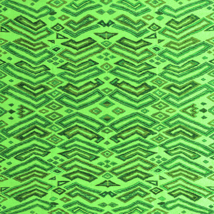 Square Machine Washable Abstract Green Modern Area Rugs, wshabs4877grn