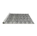 Sideview of Machine Washable Abstract Gray Modern Rug, wshabs4877gry