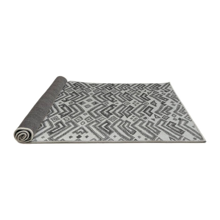Sideview of Abstract Gray Modern Rug, abs4877gry