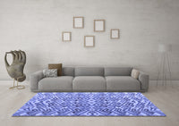 Machine Washable Abstract Blue Modern Rug, wshabs4877blu