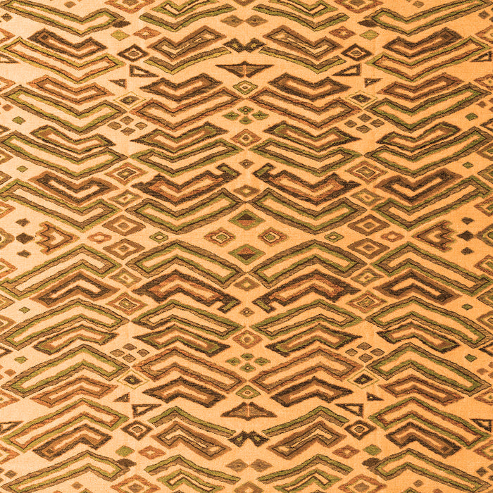 Square Machine Washable Abstract Orange Modern Area Rugs, wshabs4877org