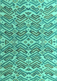 Abstract Turquoise Modern Rug, abs4877turq