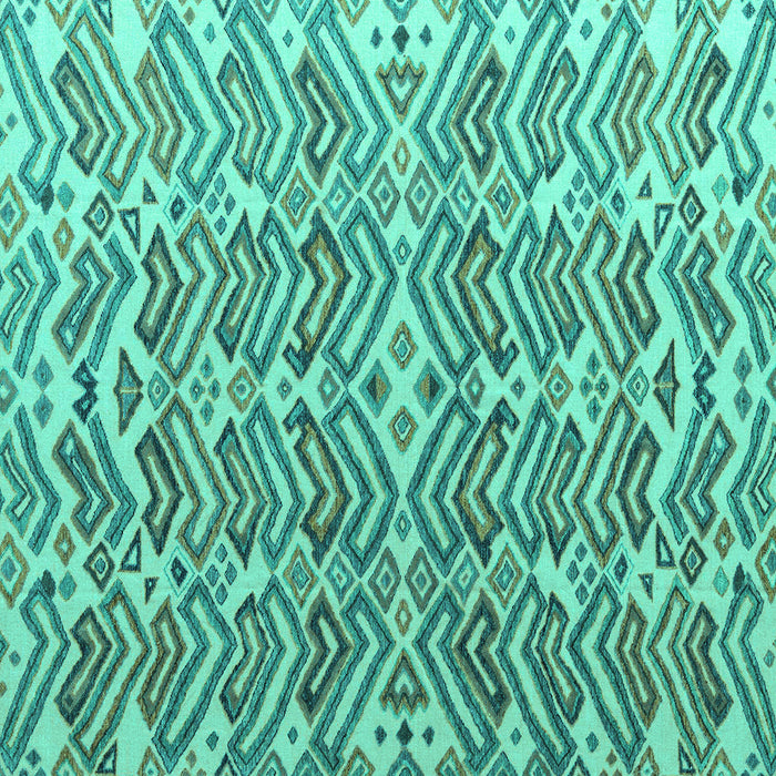 Square Abstract Turquoise Modern Rug, abs4877turq