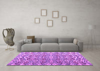 Machine Washable Abstract Purple Modern Rug, wshabs4877pur