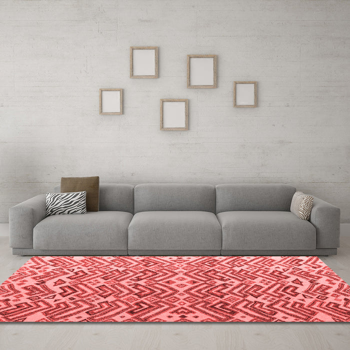 Modern Red Washable Rugs
