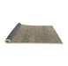 Sideview of Abstract Dark Green Modern Rug, abs4878