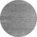 Round Machine Washable Abstract Gray Modern Rug, wshabs4878gry