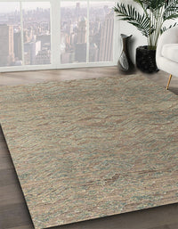 Abstract Dark Green Modern Rug, abs4878