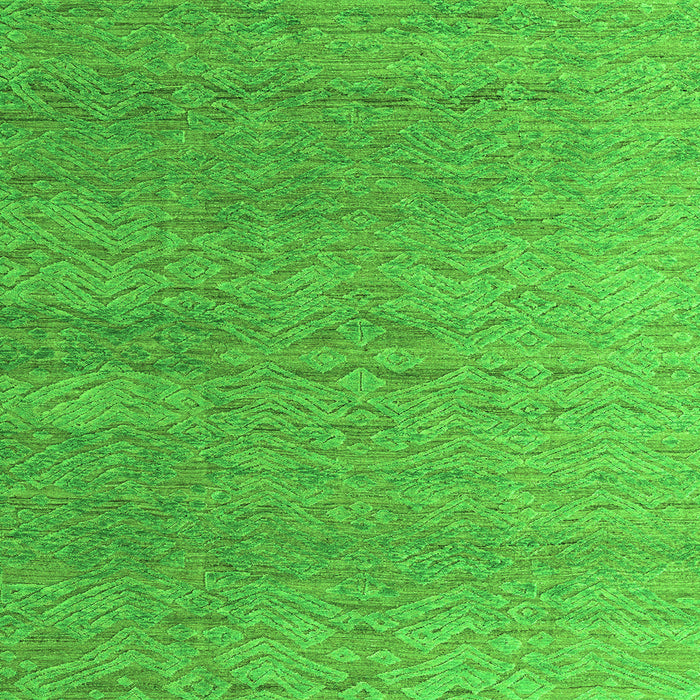 Square Abstract Green Modern Rug, abs4878grn