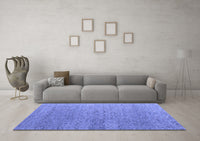 Machine Washable Abstract Blue Modern Rug, wshabs4878blu