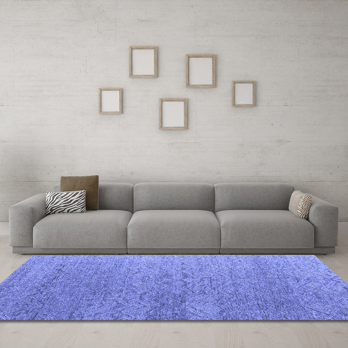 Machine Washable Abstract Blue Modern Rug in a Living Room, wshabs4878blu