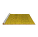 Sideview of Machine Washable Abstract Yellow Modern Rug, wshabs4878yw