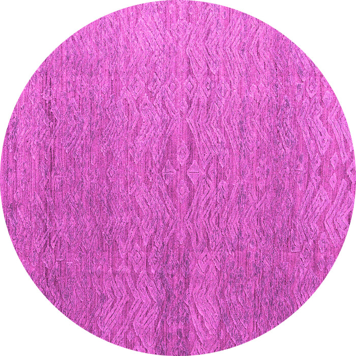 Round Machine Washable Abstract Pink Modern Rug, wshabs4878pnk