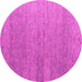 Round Machine Washable Abstract Pink Modern Rug, wshabs4878pnk