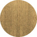 Round Abstract Brown Modern Rug, abs4878brn