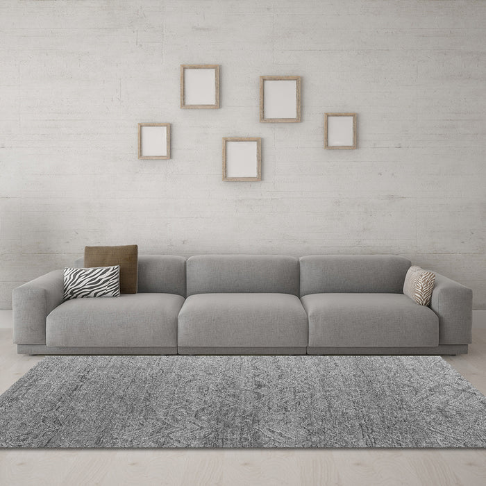 Machine Washable Abstract Gray Modern Rug in a Living Room,, wshabs4878gry