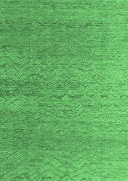 Abstract Emerald Green Modern Rug, abs4878emgrn