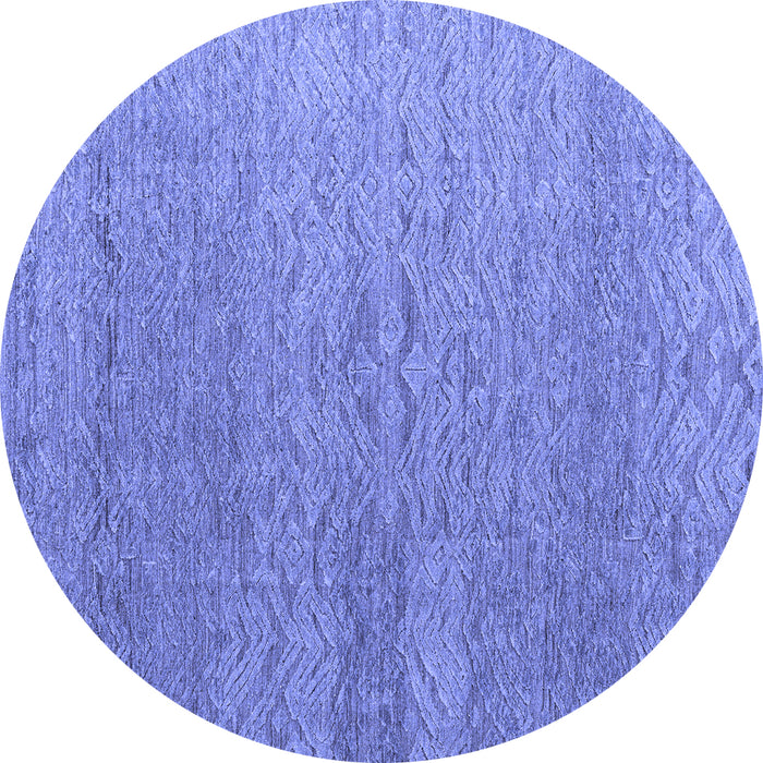 Round Machine Washable Abstract Blue Modern Rug, wshabs4878blu