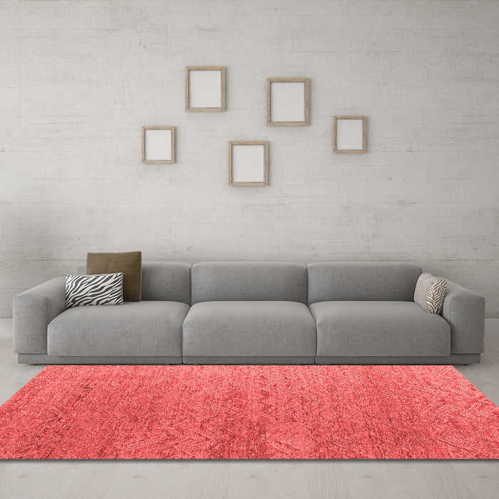 Modern Red Washable Rugs