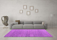 Machine Washable Abstract Purple Modern Rug, wshabs4878pur