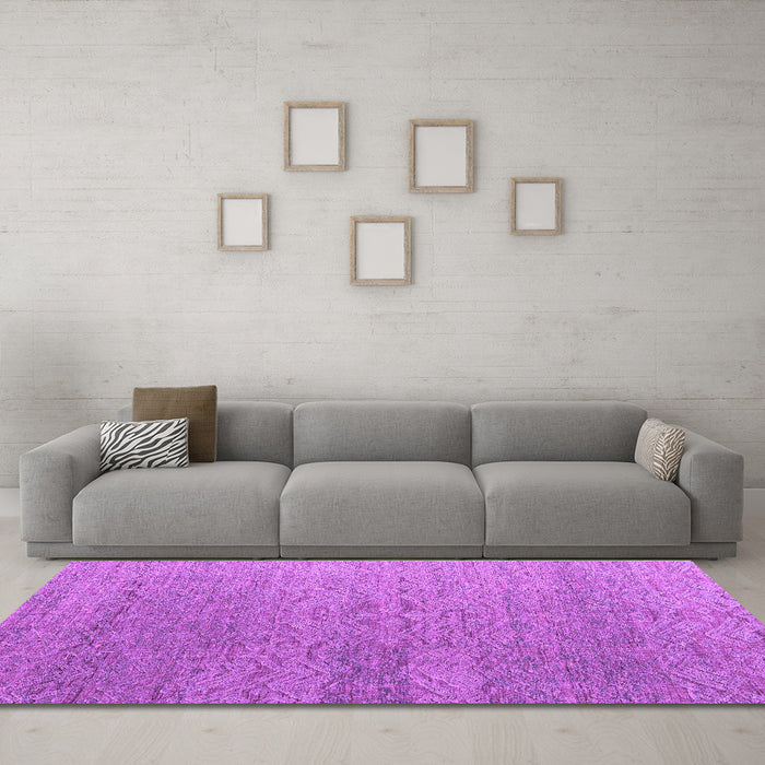 Machine Washable Abstract Purple Modern Area Rugs in a Living Room, wshabs4878pur