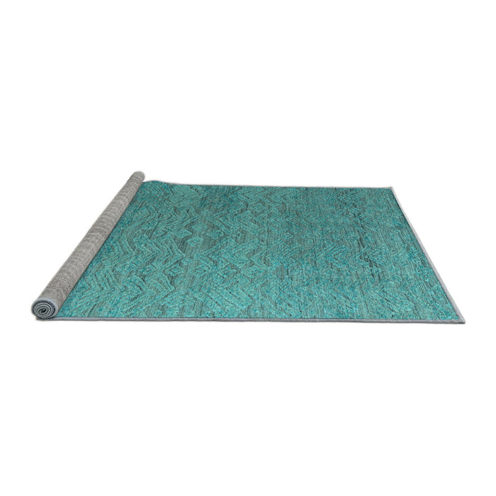 Sideview of Machine Washable Abstract Light Blue Modern Rug, wshabs4878lblu