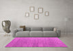 Machine Washable Abstract Pink Modern Rug in a Living Room, wshabs4878pnk