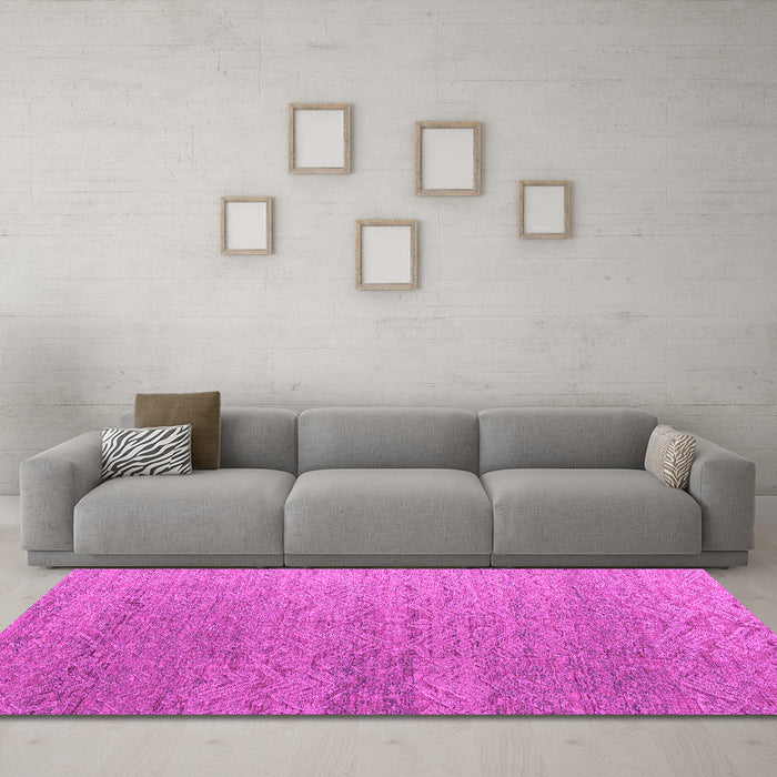 Machine Washable Abstract Pink Modern Rug in a Living Room, wshabs4878pnk