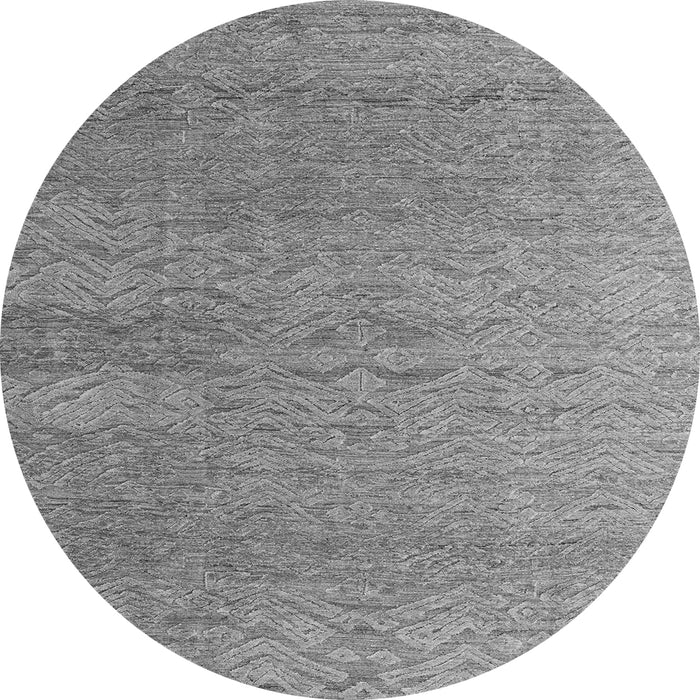 Round Abstract Gray Modern Rug, abs4878gry